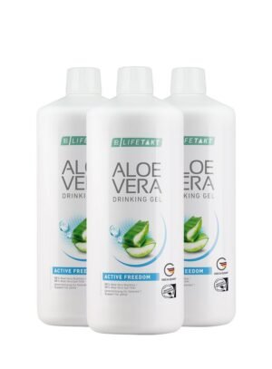 Flacons Aloe Vera Drinking Gel Active Freedom, gamme LR LIFETAKT de LR Health & Beauty