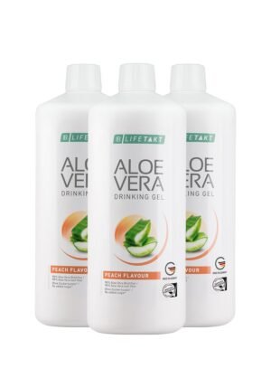 Flacons Aloe Vera Drinking Gel pêche, gamme LR LIFETAKT de LR Health & Beauty
