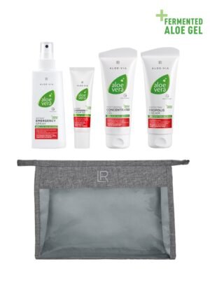 Produits et trousse grise, gamme LR ALOE VIA de LR Health & Beauty