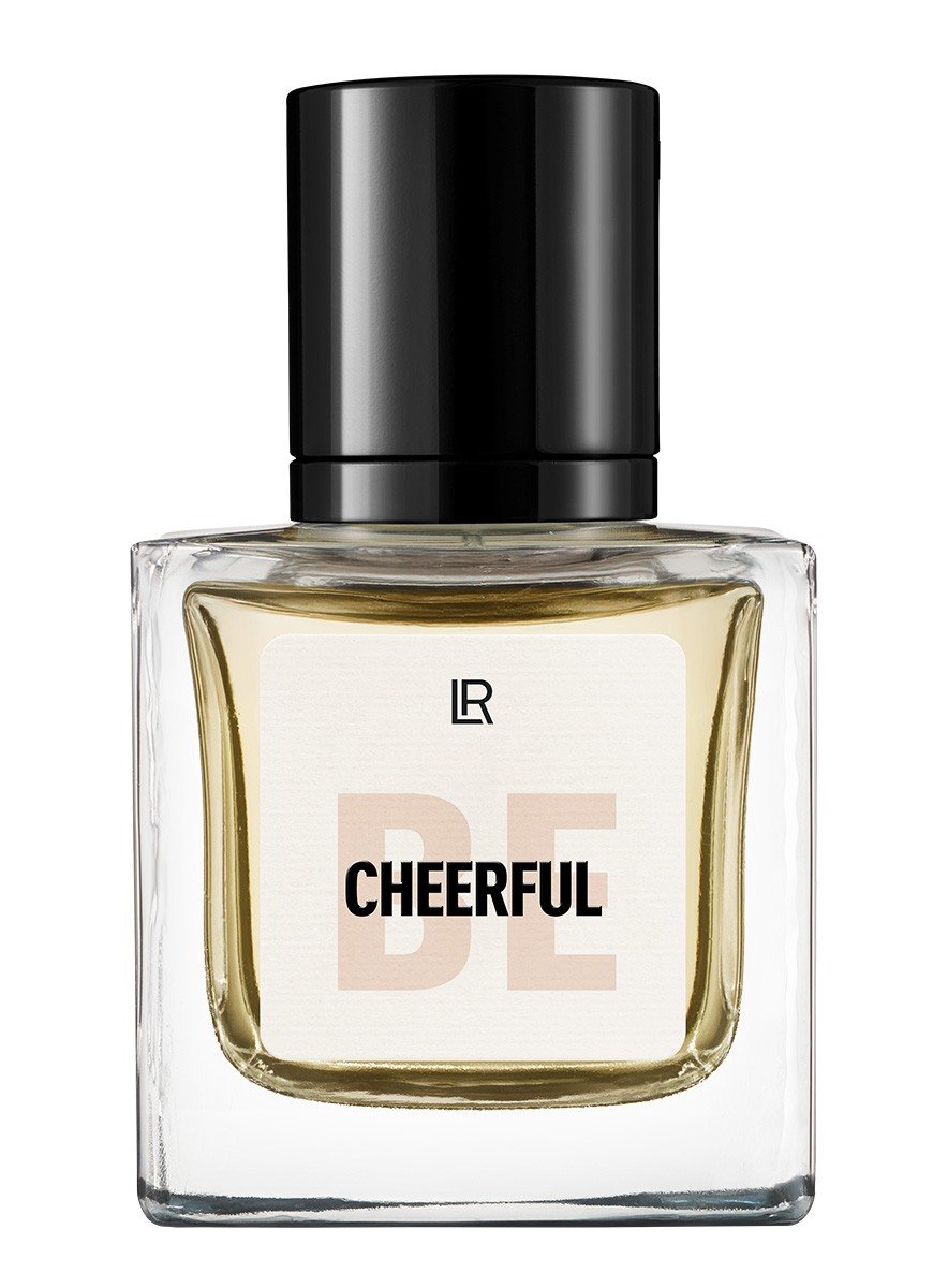 Flacon de parfum BE CHEERFUL pour femme, gamme LR MOOD INFUSION de LR Health & Beauty