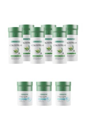 Flacons Colostrum Liquid et capsules Pro 12+ gamme LR LIFETAKT de LR Health & Beauty