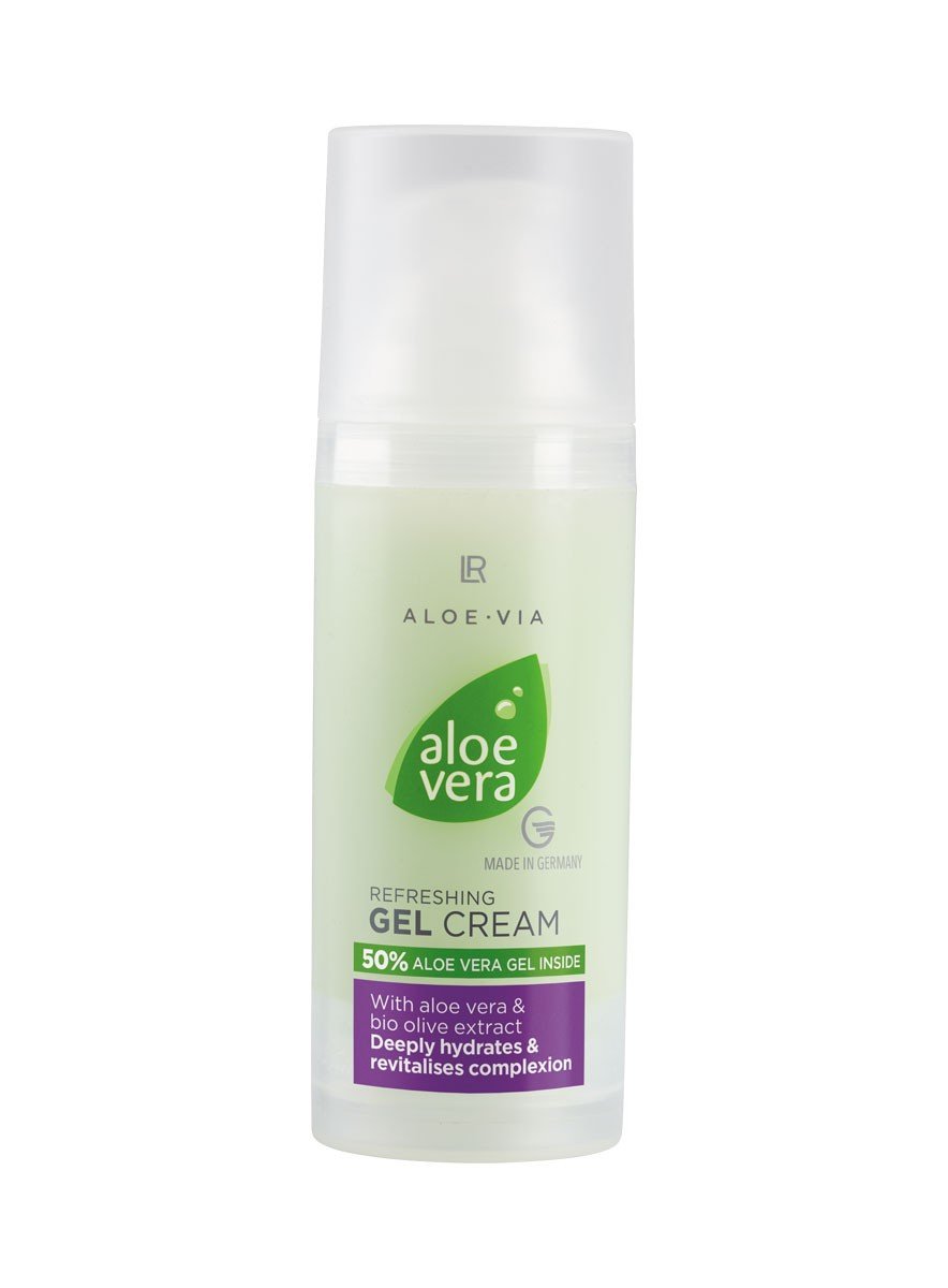 Flacon de crème gel rafraîchissante à l'aloe vera, gamme LR ALOE VIA de LR Health & Beauty