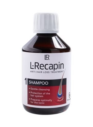 Flacon de shampoing L-Recapin pour le traitement anti-chute, gamme L-Recapin de LR Health & Beauty