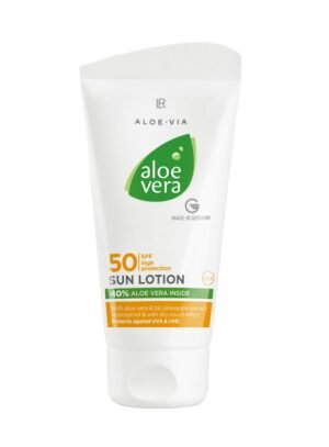 Tube de lotion solaire à l'aloe vera, gamme LR ALOE VIA de LR Health & Beauty