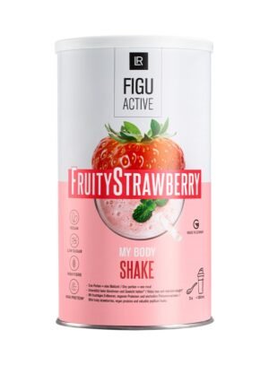 Boîte cylindrique de shake à la fraise, gamme LR FIGUACTIVE de LR Health & Beauty