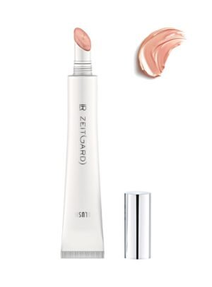 Tube de fard à joues liquide rose clair avec échantillon de texture, gamme LR ZEITGARD de LR Health & Beauty