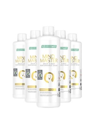 Cinq flacons Mind Master Formula Gold, gamme LR LIFETAKT de LR Health & Beauty