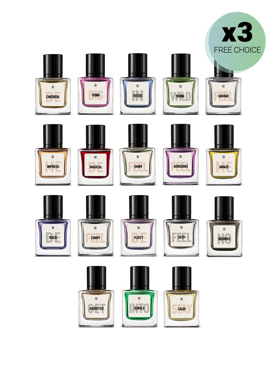 Flacons de parfums de la gamme LR MOOD INFUSION de LR Health & Beauty