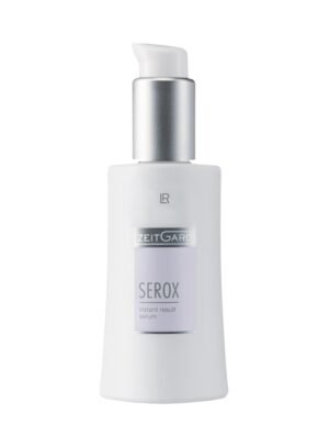 Flacon blanc du sérum Serox, gamme LR ZEITGARD de LR Health & Beauty