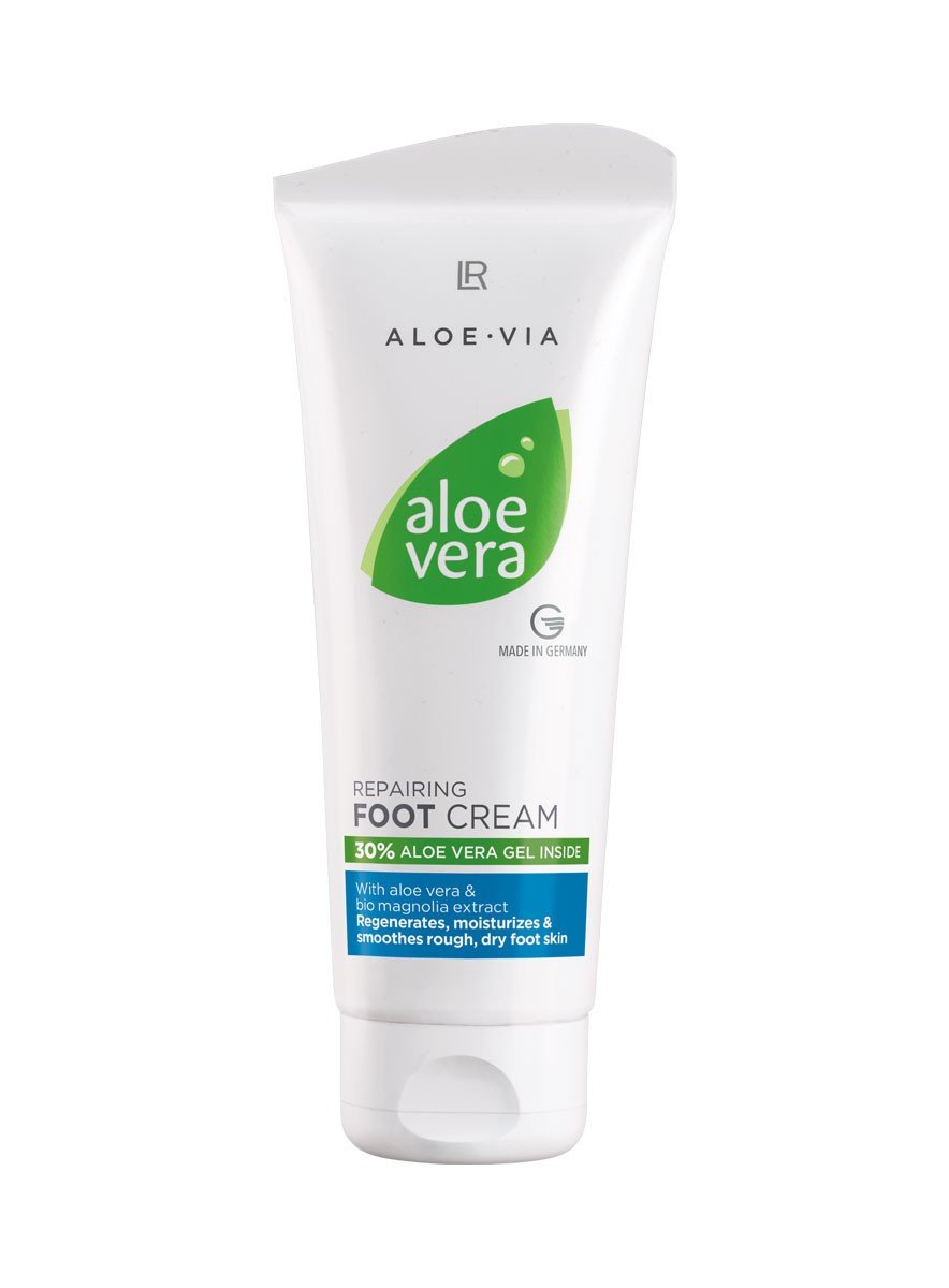 Tube de crème réparatrice pour les pieds à l'aloe vera, gamme LR ALOE VIA de LR Health & Beauty