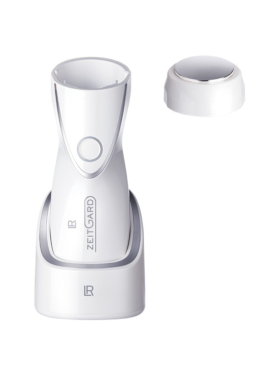 Dispositif de soin visage blanc et argenté, gamme LR ZEITGARD de LR Health & Beauty